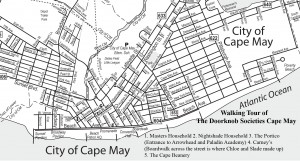 Walking tour map of Cape May